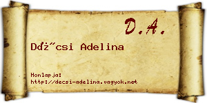 Décsi Adelina névjegykártya